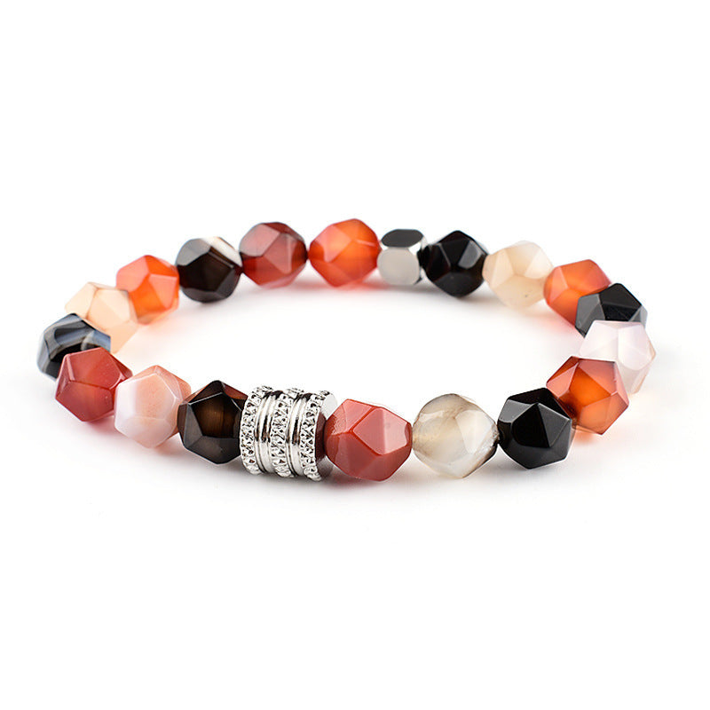 Stainless Steel Lucky Men's Beaded Bracelet