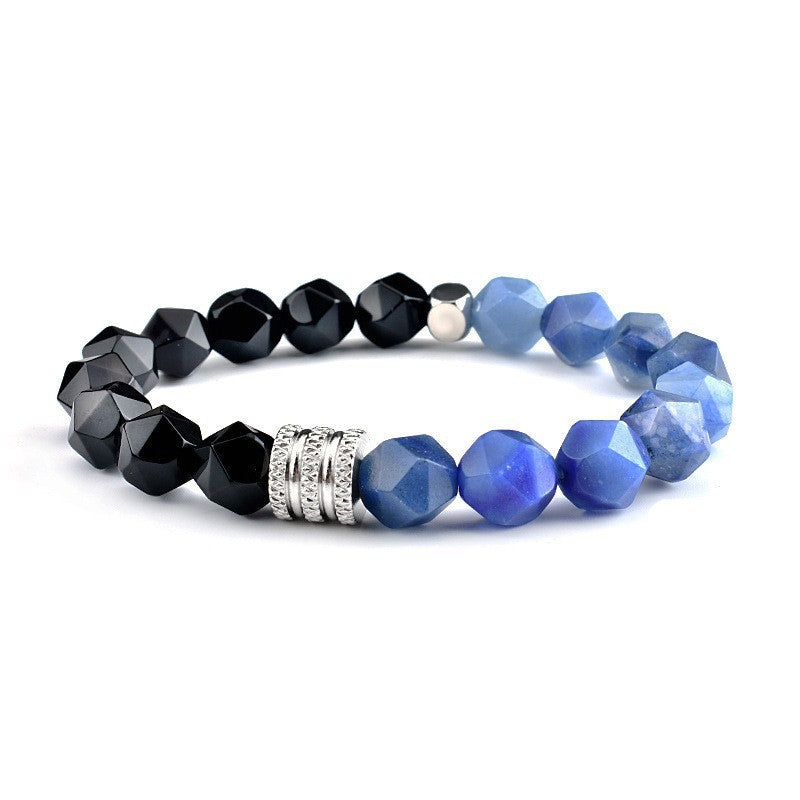 Stainless Steel Lucky Men's Beaded Bracelet