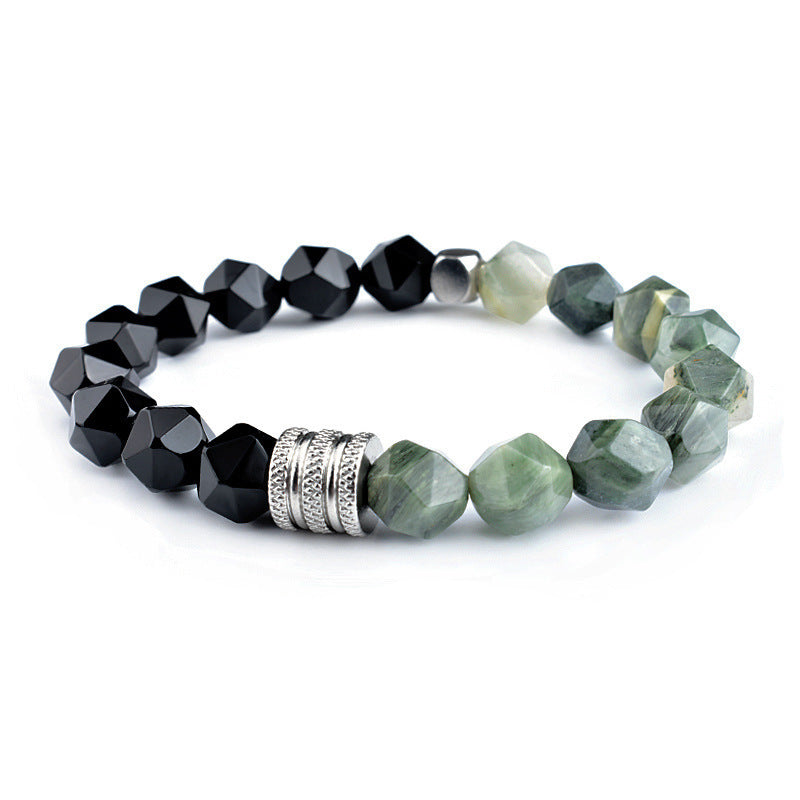 Stainless Steel Lucky Men's Beaded Bracelet