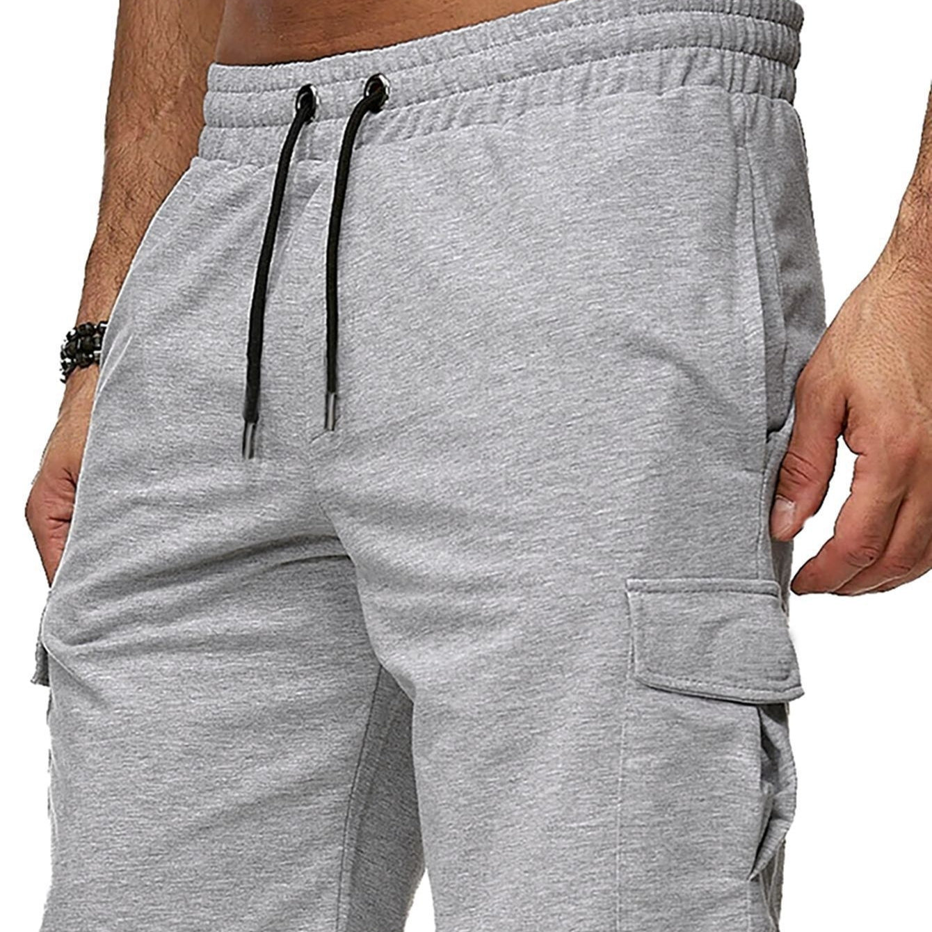 Casual Men's Sports Overalls Multi-pocket Shorts