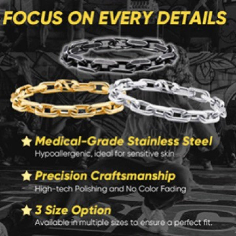 Personality Trendy Bracelet Light Luxury Minority Punk Hip Hop