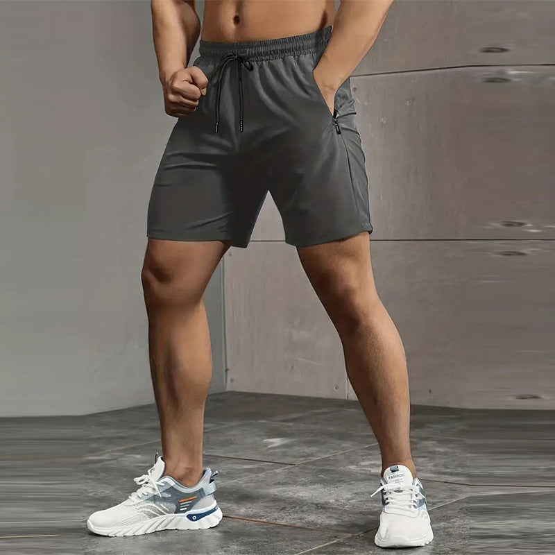 Men's Outdoor Ice Silk Loose Quick-drying Sports Shorts