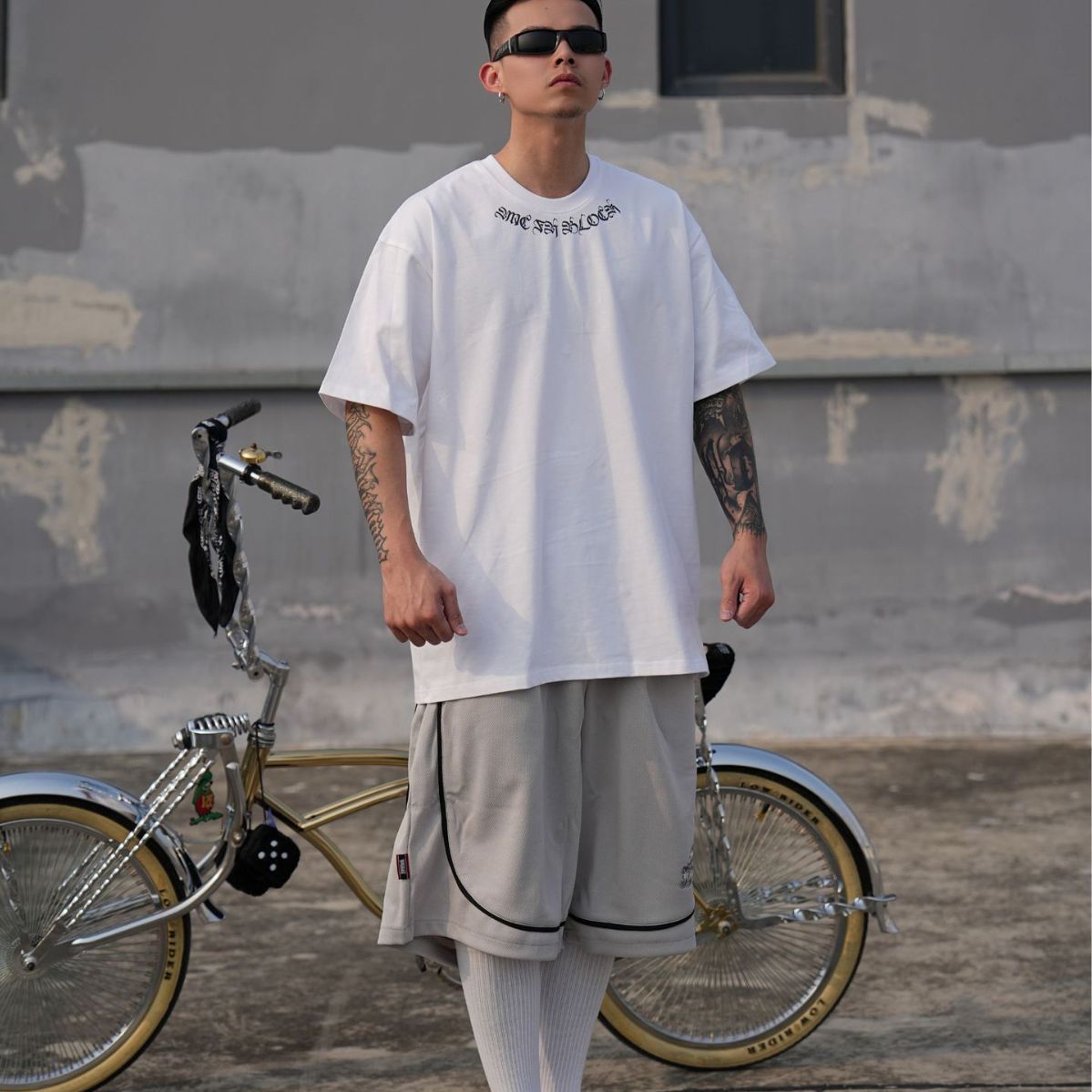 Hip Hop Floral Printed Loose Short Sleeve T-shirt